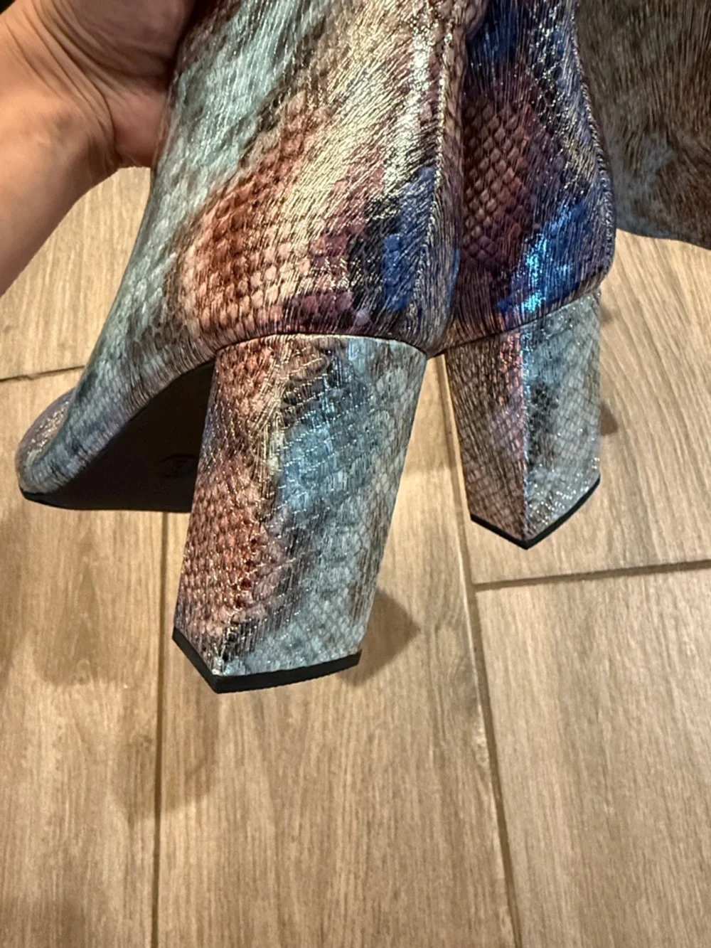 New Wild Pair Islah Snake-Print Knee High Boot